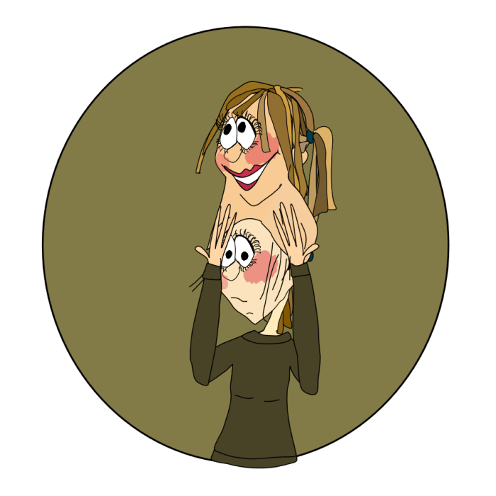 ha på maske- gjemme seg